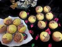 کاپ کیک دو رنگ ساده