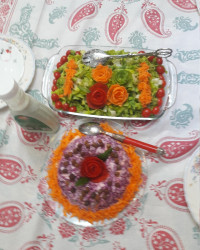 سفره شام من برای تولد دخترم