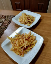 کرانچی سیب زمینی بدون روغن