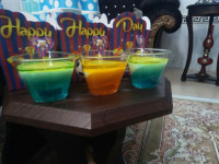 ژله های رنگی تولد پسرم ژله تولد