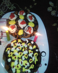 کیک با روکش شکلات