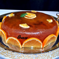 کیک پرتقالی با سس مخصوص