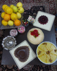 عصرونه ....سوپ جو .سالاد الویه .دسروژله شام....زرشک پلوبامرغ .سالادفصل ودسر وسوپ