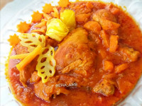 خورشت مرغ ربی و هویچ