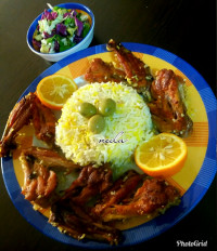 پلو با ته انداز کتف و بال