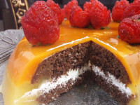 کیک باروکش ژله بستنی