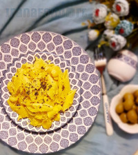 اسپاگتی با مرغ وسس آلفردو