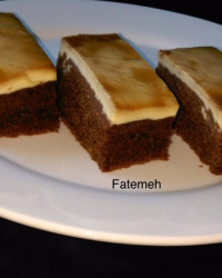 کیک کارامل دارک چاکلت