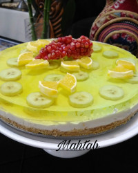 چیز کیک با روکش ژله میوه ای