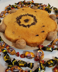 کیک گردو و شکلات چیپسی