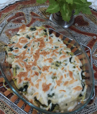 گراتن سیب زمینی و اسفناج