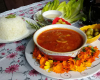 خورش قارچ وگوشت