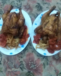 مرغ شکم پر!!! حیف که کیفیت دوربین گوشیم خوب نیست ولی مزش عالیییییی شده بود