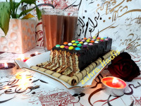 کیک یخچالی شیرکاکائو