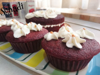 Red velvet Cake Cupcake تقدیم به دیده پر مهر همه پاپیونی های عزیز❤