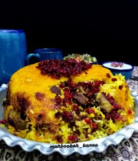 ته چین گوشت وبادمجان