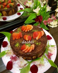 کیک_دورنگ_شکلاتی