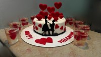 کیک و ژله ولنتاین سفارش یکی از دوستان
