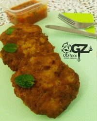 کتلت گوشت و سویا با سس سالسا