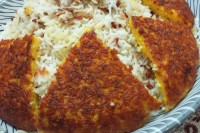 ته چین مرغ " بدون تخم مرغ "