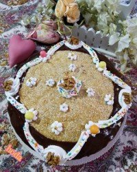 کیک گردویی کنجدی