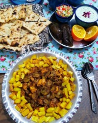 خوراک مرغ وسیزیجات