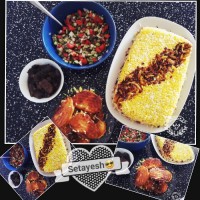 زرشک پلو با مرغ (مخلوط)