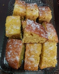 کیک تخته ای نارگیل و کشمش