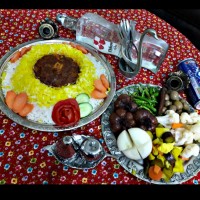 واویشکای گوشت با برنج