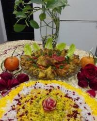 زرشک پلو و مرغ