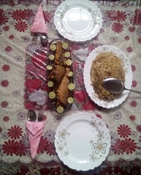 سبزی پلو با ماهی شیر و سس تمبر هندی