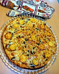 پیتزا مرغ وقارچ