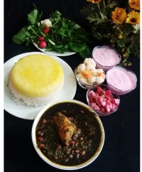 قرمه سبزی با مرغ