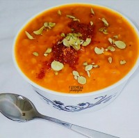 سوپ عدس قرمز وکدو تنبل