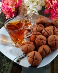 قرابیه شکلاتی آتشفشانی