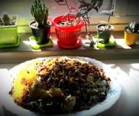 پلوی لوبیا چشم بلبلی