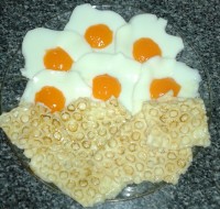 ژله ی نیمرو با نون