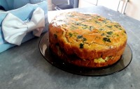 کیک مرغ وبادمجان