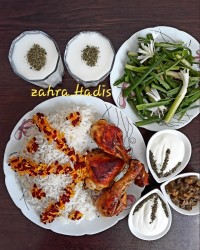زرشک پلو مرغ مجلسی