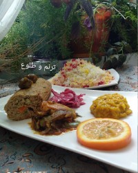 رولت مرغ و سبزیجات