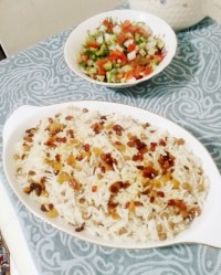 عدس پلو ساده