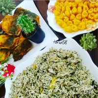 پلو سبزی باماهی