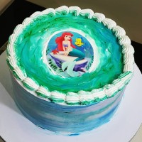 آموزش من با3هنرجوی گل کیک پری دریایی