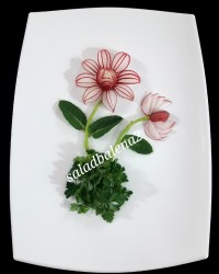 گل با تربچه