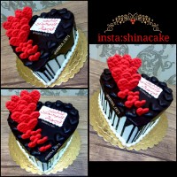 کیک قلب شکلاتی