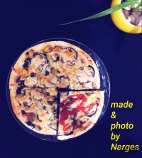 پیتزا بادمجان و اسفناج