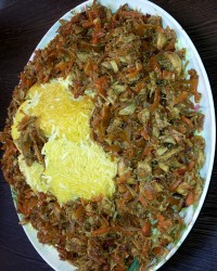 شیرین پلو زعفرونی