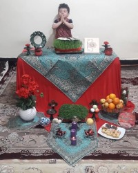 پست 12?اینم سفره هفت سین خونه باباجونم عیدهمگی مبارک