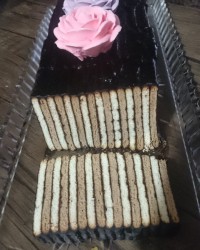 کیک یخچالی خودم پز