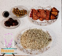 سبزی پلو با ماهی سوخاری